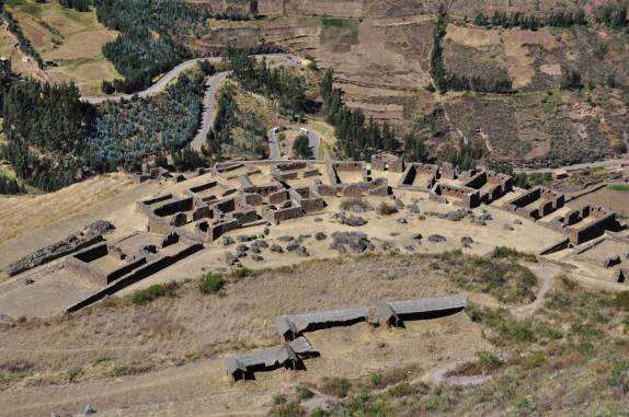 Ruínas da antiga cidade inca de Pisac, no Valle Sagrado, nas proximidades de Cusco, no Peru